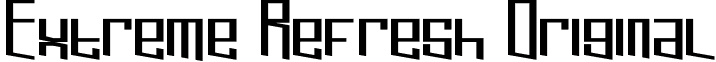 Extreme Refresh Original font - extref.ttf