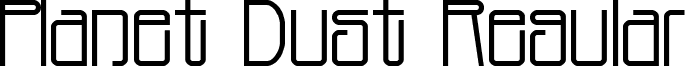 Planet Dust Regular font - PLANETDUST.ttf