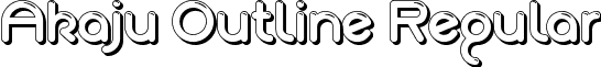 Akaju Outline Regular font - Akaju_Outline_demo.otf