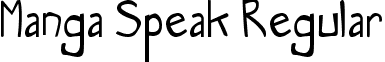 Manga Speak Regular font - manga_speak.ttf