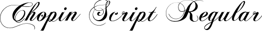 Chopin Script Regular font - ChopinScript.ttf