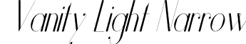 Vanity Light Narrow font - Vanity-LightNarrowItalic.otf