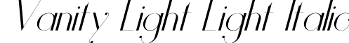 Vanity Light Light Italic font - Vanity-LightItalic.ttf