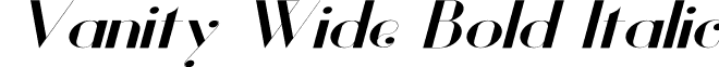 Vanity Wide Bold Italic font - Vanity-BoldWideItalic.otf