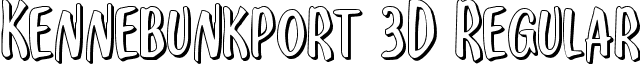 Kennebunkport 3D Regular font - kennebunkport3d.ttf
