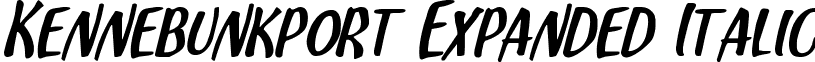 Kennebunkport Expanded Italic font - kennebunkportexpandital.ttf