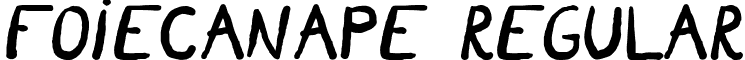 FoieCanape Regular font - foiecanape.ttf