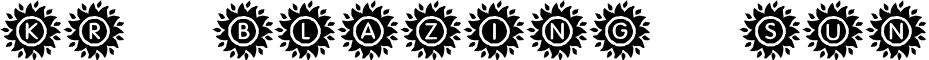 KR Blazing Sun font - KR Blazing Sun.ttf