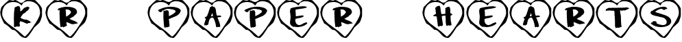 KR Paper Hearts font - KR Paper Hearts.ttf