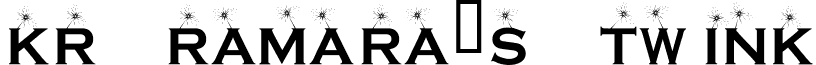 KR Ramara's Twink font - KR Ramara's Twink.ttf