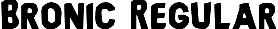 Bronic Regular font - bronic.ttf