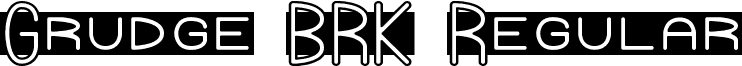 Grudge BRK Regular font - grudge.ttf