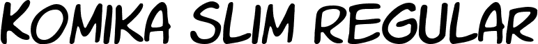 Komika Slim Regular font - KOMIKASL.ttf