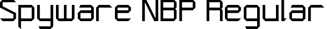 Spyware NBP Regular font - spyware_nbp.ttf