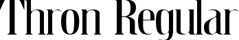 Thron Regular font - Thron.otf