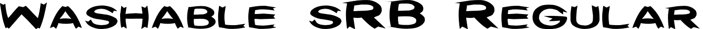 Washable sRB Regular font - washable(sRB).TTF