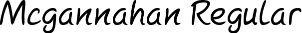 Mcgannahan Regular font - mcgarg__.ttf