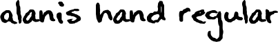 Alanis Hand Regular font - AlanisHand.ttf