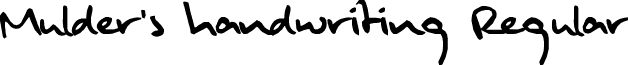 Mulder's handwriting Regular font - mulders-handwriting.otf