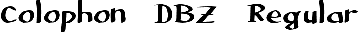 Colophon DBZ Regular font - colophon.ttf