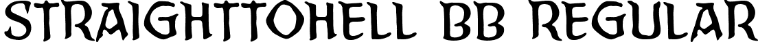 StraightToHell BB Regular font - StraightToHellBB.ttf