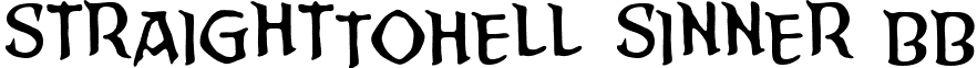 StraightToHell Sinner BB font - StraightToHellSinnerBB.ttf