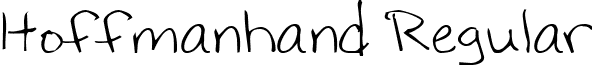 Hoffmanhand Regular font - hoffm___.ttf