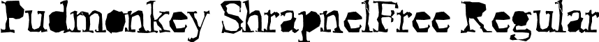 Pudmonkey ShrapnelFree Regular font - PUDMSF__.TTF