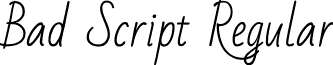 Bad Script Regular font - BadScript-Regular.ttf