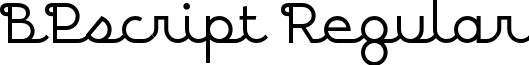 BPscript Regular font - BPscript.otf