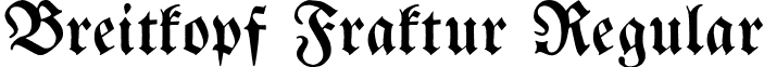 Breitkopf Fraktur Regular font - BreitkopfFraktur.ttf