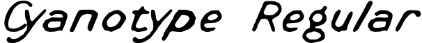 Cyanotype Regular font - Cyanotype.ttf