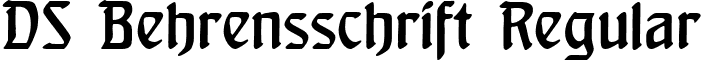 DS Behrensschrift Regular font - DSBehrensschrift.ttf
