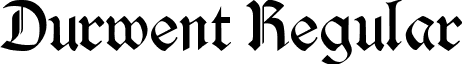 Durwent Regular font - Durwent.ttf