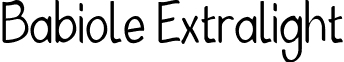 Babiole Extralight font - BABIE___.TTF