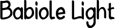 Babiole Light font - BABIL___.TTF