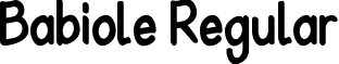 Babiole Regular font - BABIRG__.TTF