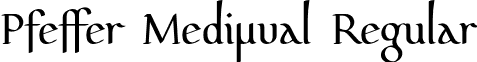 Pfeffer Mediµval Regular font - PfefferMediaeval.otf