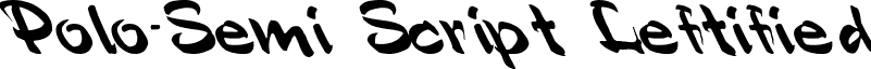 Polo-Semi Script Leftified font - PoloSemiScriptLeftified.ttf