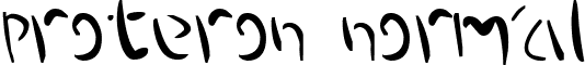 Proteron Normal font - proteron.ttf