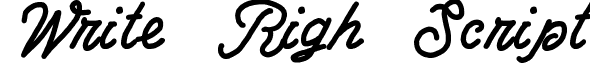 Write Righ Script font - Write Righ Script.ttf