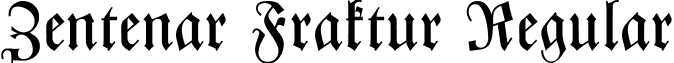 Zentenar Fraktur Regular font - Zent____.ttf