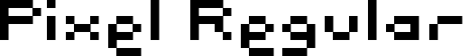 Pixel Regular font - Pixel.ttf