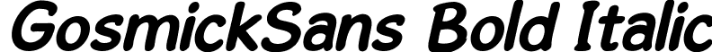 GosmickSans Bold Italic font - GosmickSansBoldOblique.ttf