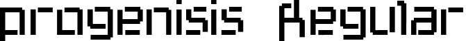 progenisis Regular font - progenisis.ttf