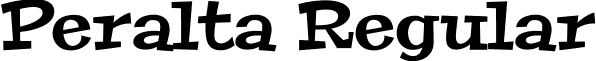 Peralta Regular font - Peralta-Regular.ttf