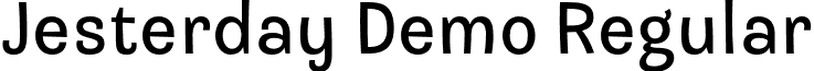 Jesterday Demo Regular font - JesterdayDemo.otf