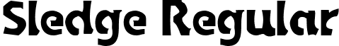 Sledge Regular font - SLEDGE__.ttf