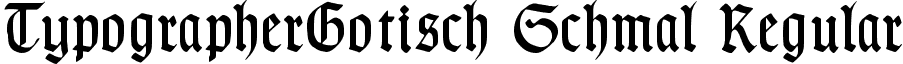TypographerGotisch Schmal Regular font - TypographerGotischSchmal.ttf