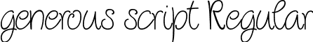 generous script Regular font - Quirlycues.ttf